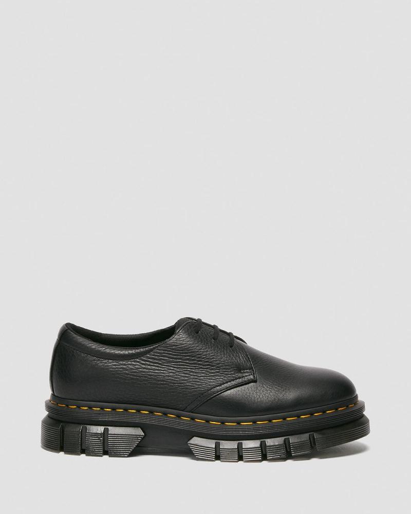 Zapatos Plataforma Dr Martens Rikard Lunar Cuero Hombre Negros | MX 190TCE